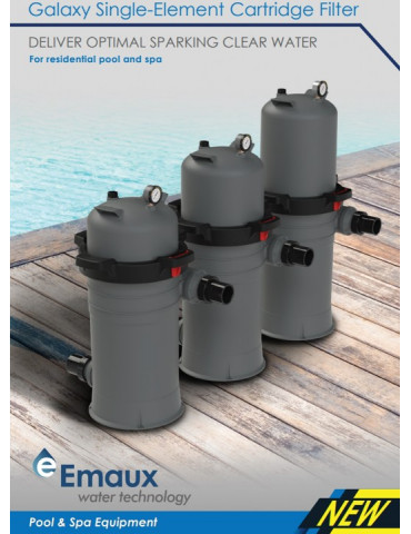 FILTRO DE CARTUCHO EMAUX GALAXY 100 ALTO RENDIMIENTO (100GPM / 379Lts/Min) PISCINAS HASTA 140m3