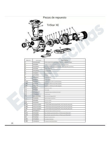 BOMBA AP-DURAGLASS 3HP 220V MONOF 2"X2"