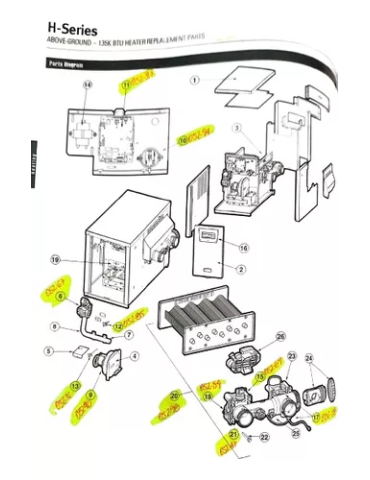 Calentador Dual Hayward 135k Btu Nat. Platinum H135id1