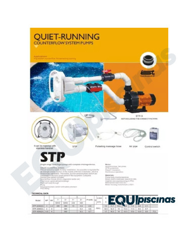 Bomba Piscina Nadocontracorriente Ap Stp-3000 4hp 220v Trif