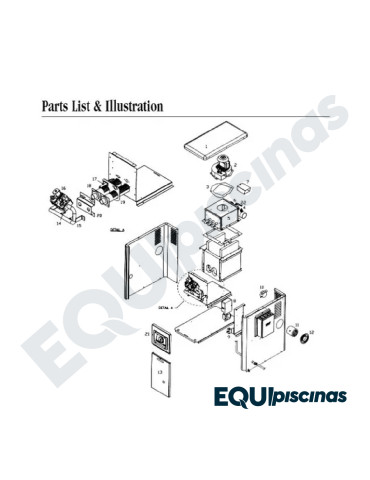 CALENTADOR ELECTRICO HAYWARD 11Kw 240v PARA SPA/JACUZZI/PISCINA PEQUEÑAS AMERICANO