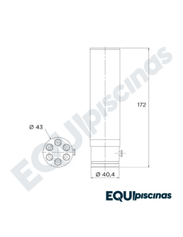 BOQUILLA FLEXINOX TAHITI CIRCULAR 6 HUECOS