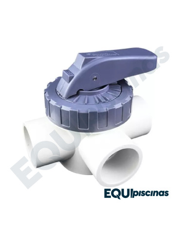 VALVULA PLASTICA ABS 2 VIAS 50MM EMAUX