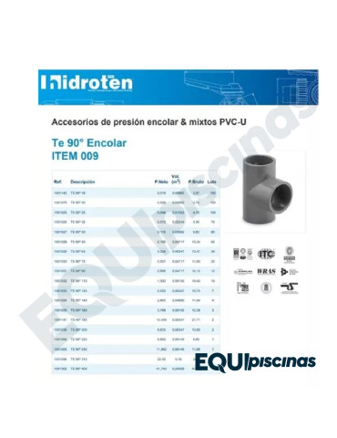 TEE PVC 32 X 32 X 32 mm PEGAR MARCA MOM (MILIMETRICO)
