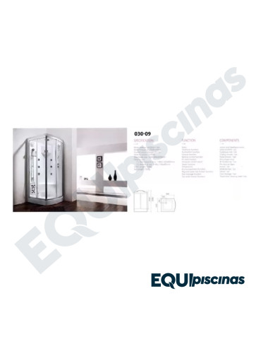 CABINA DUCHA ANDRADE POOLS 100X90X220 M-8273